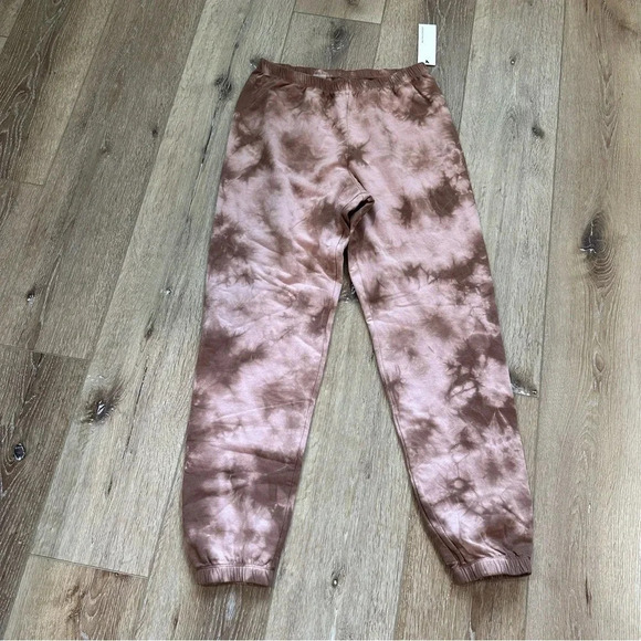 Lacausa Anthropologie Mauve Tie Dye Joggers Sz Small NWT - Picture 2 of 8